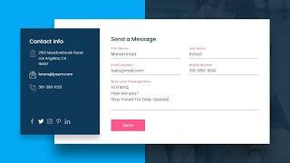 Creating an Impressive Contact Us Page using Html5 & CSS3| Floating Placeholder CSS3