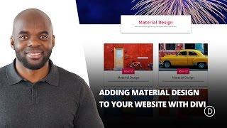 Adding Material Design To Your Website With Divi