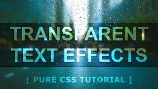 CSS Transparent Text Effects - CSS blend mode Text Effects - Glass Text Effects Tutorial