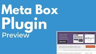 Meta Box WordPress plugin | Custom fields for posts, pages, custom post types | PREVIEW