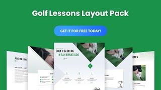 Get a FREE Golf Lessons Layout Pack for Divi