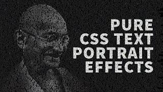 Pure CSS Text Portrait Effects | Html CSS Tutorial