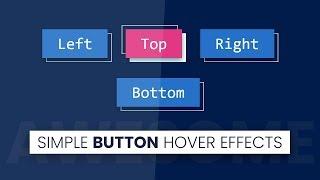 Simple Button Hover Effects | Html CSS