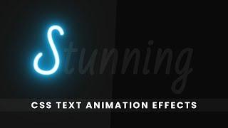 Glowing Text Animation Effects 2 | Html CSS Animation