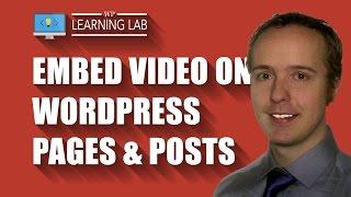 WordPress Video Tutorials to Embed Video in Posts and Pages | WP Learning Lab