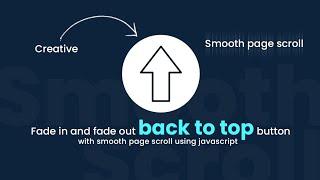 Fadein and Fadeout Back To Top Button on Page Scroll using CSS and Vanilla Javascript