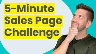 [Challenge] Can I build a high-converting sales page in 5 minutes?