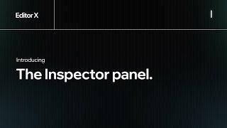 Introducing the Inspector panel. | Wix.com | Editor X