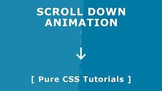 Css Scroll Down Animation - Pure CSS3 Tutorials - Custom Scroll Down Indicator