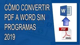 Cómo Convertir PDF a Word Sin Programas 2019