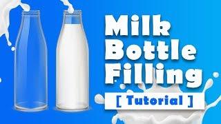 Filling Bottle With Milk - Html CSS and jQuery