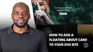 How to Add a Floating About Card to Your Divi Site with the Divi Code Module