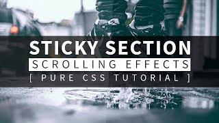 Pure CSS Sticky Section Scrolling Effects | Html CSS Tutorial
