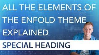 The Special Heading Element Tutorial | Enfold Theme