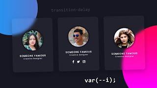 Creative Our Team Section Using HTML & CSS | User Card Hover Effects