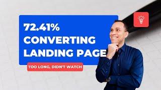 72.41% Converting Landing Page #shorts