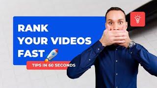 Rank Your Videos FAST #shorts