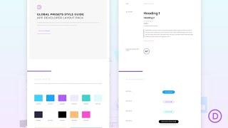 Get a FREE Global Presets Style Guide for Divi's App Developer Layout Pack