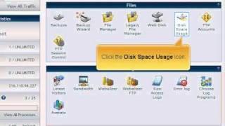How to view your hosting accounts disk space usage