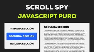 Como hacer el componente Scroll Spy con Javascript puro