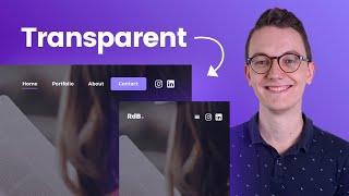How to create a Transparent Header Menu in Wordpress with Elementor Pro