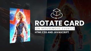 3D Rotate Card On Mousemove event() | Html CSS and Javascript