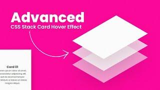 CSS Stacked Cards Hover Effects | Html CSS