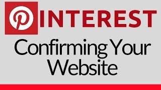 How To Confirm Your Website on Pinterest with WordPress - Pinterest Confirmation Tutorial