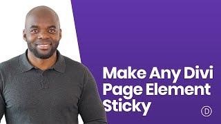 How to Make Any Divi Page Element Sticky
