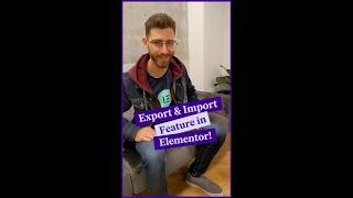 How to Export & Import Website Designs With Elementor #Shorts