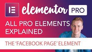 Facebook Page Element Tutorial | Elementor Pro