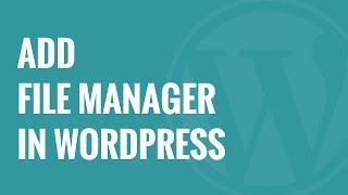 How to add a FTP like File Manager in WordPress with WP File Manager