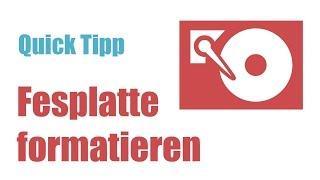 Festplatte formatieren unter Windows XP, 7, 8, 10