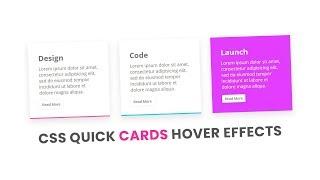 CSS Quick Cards Hover Effects | Html CSS