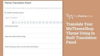 Translate Your MyThemeShop Theme Using In Built Translation Panel HD