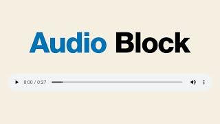 How to Use the WordPress Audio Block