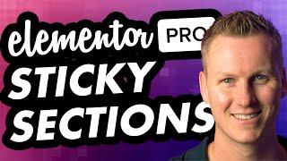 Create Sticky Sections In Elementor Pro