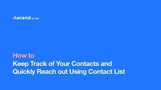 Contact List | Ascend Business Tools | Your Complete Marketing & Customer Management Suite