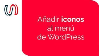 Añadir iconos al menú de navegación de WordPress