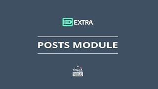Extra Posts Module