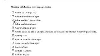 Using the Feature Manager in WHM