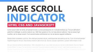 Page Scroll Indicator with Html CSS & Javascript