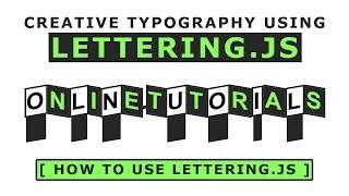 Creative typography Using Lettering.js - Css3 Hover Effects - How to use lettering.js - Tutorial