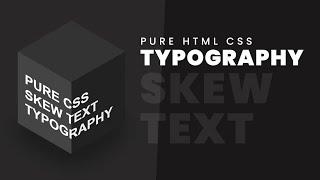 Pure CSS Skew Text Typography | CSS Effects
