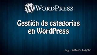 Curso WordPress #7 Gestionar Categorías de Entradas