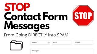 How to Stop Contact Form Messages from Going Into SPAM! (Quick & Easy Fix)