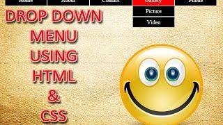 How to create a Dropdown Menu Using HTML and CSS. (English)