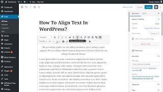 How To Align Text Content In WordPress?