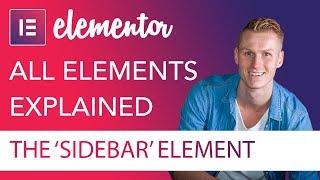 Sidebar Element Tutorial | Elementor