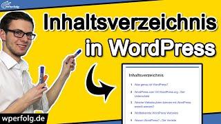 WordPress INHALTSVERZEICHNIS erstellen (2022): 3 Wege - Mit & ohne Plugin | Simples Tutorial deutsch